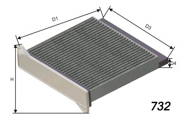 Фільтр салону MISFAT HB229C