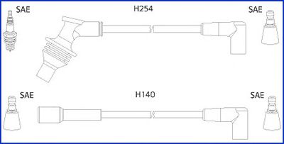 Комплект високовольтних проводів HITACHI 134460
