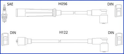 Комплект высоковольтных проводов HITACHI 134474 Hueco