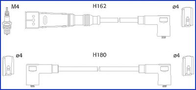 Комплект високовольтних проводів HITACHI 134707