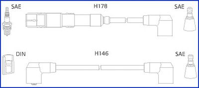 Комплект високовольтних проводів HITACHI 134756