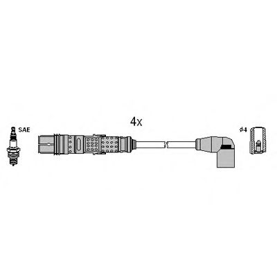 Комплект високовольтних проводів HITACHI 134961