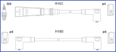 Комплект високовольтних проводів HITACHI 134784