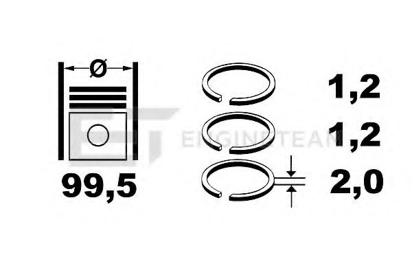 Поршневые кольца ET ENGINETEAM R4000700