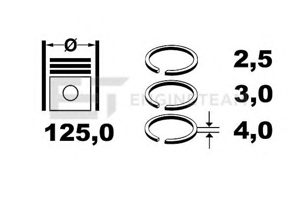 Поршневые кольца ET ENGINETEAM R1008600