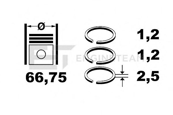 Поршневые кольца ET ENGINETEAM R1008925