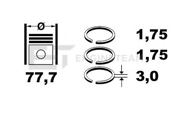 Поршневые кольца ET ENGINETEAM R4001750