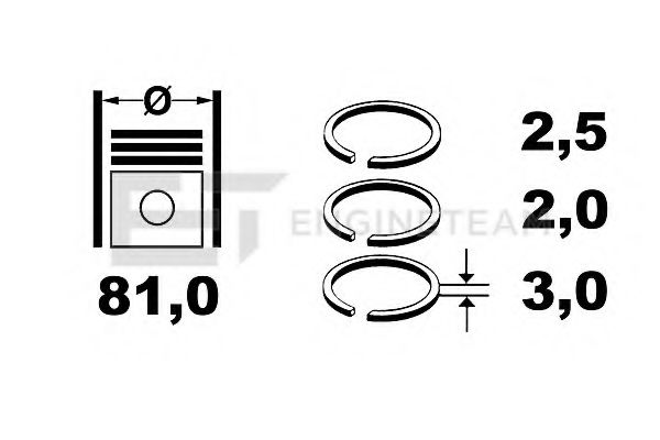 Поршневые кольца ET ENGINETEAM R1009700