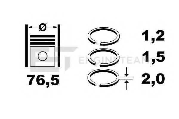 Поршневые кольца ET ENGINETEAM R1009600