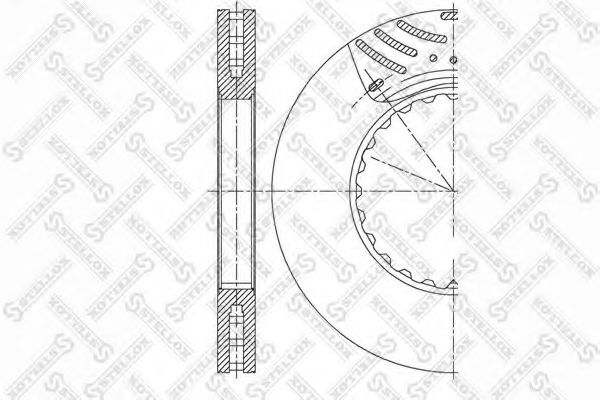 Тормозной диск STELLOX 85-00896-SX