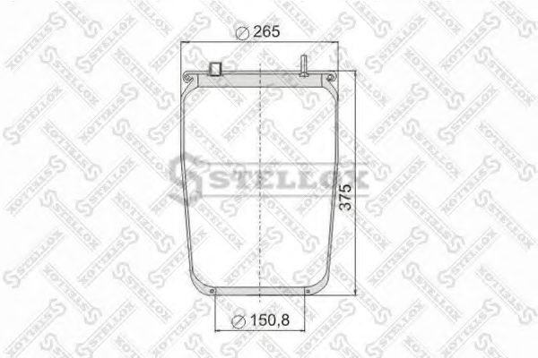Пневмоподушка подвески STELLOX 90-08366-SX