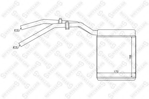 Радиатор отопителя STELLOX 10-35137-SX