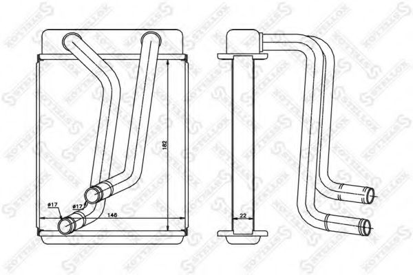 Радиатор отопителя STELLOX 10-35187-SX