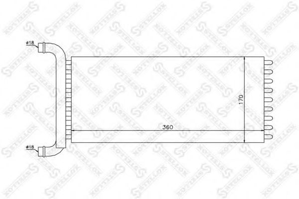 Радіатор опалення STELLOX 10-35201-SX