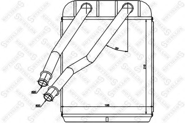 Радиатор отопителя STELLOX 10-35205-SX