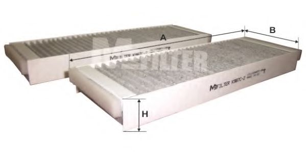 Фильтр салона MFILTER K 987C-2