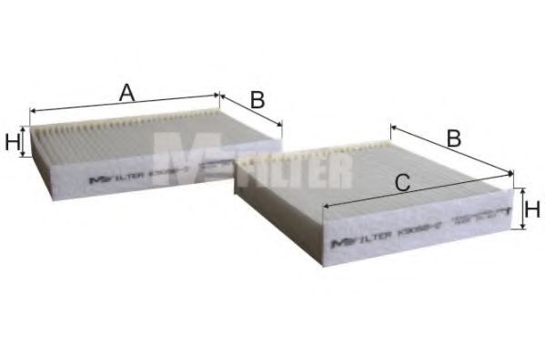 Фильтр салона MFILTER K 9058-2