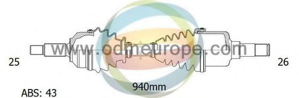 Приводной вал ODM-MULTIPARTS 18-152181