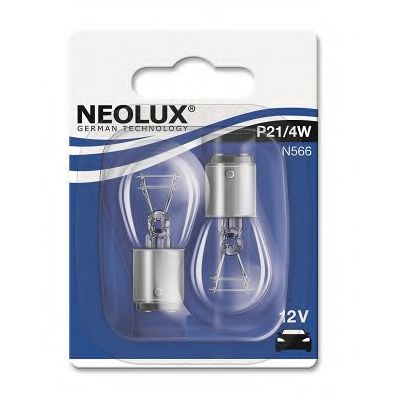 Лампа накаливания NEOLUX® N566-02B (указатель поворота, сигнал торможения, освещение номерного знака, задняя противотуманная фара, фара заднего хода, внутреннее освещение, фонарь установленный в двери, освещение багажника, подкапотная лампа, стояночные ог