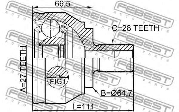 ШРУС FEBEST 2310-2H