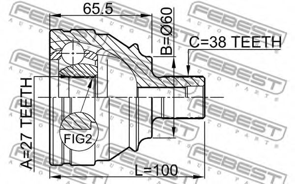 ШРУС FEBEST 2310-028 - Фото 1