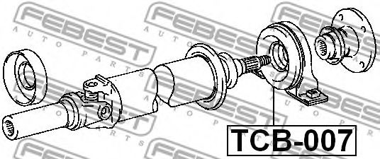 Подвесной подшипник карданного вала FEBEST TCB-007 - Фото 1