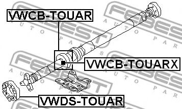 Подвесной подшипник карданного вала FEBEST VWCB-TOUARX - Фото 1