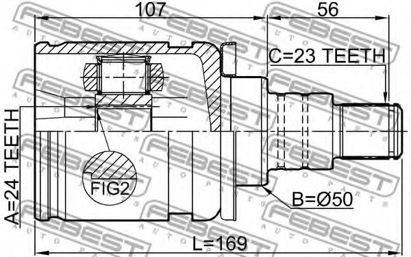 ШРУС FEBEST 0111-GSU45LH
