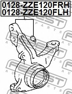 Поворотний кулак FEBEST 0128-ZZE120FRH