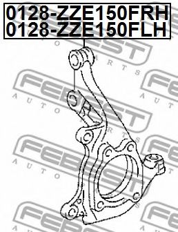 Поворотний кулак FEBEST 0128-ZZE150FRH