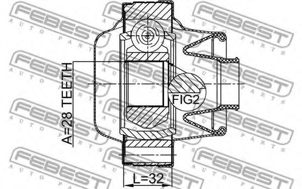 Карданный шарнир FEBEST 0211-S51SHA