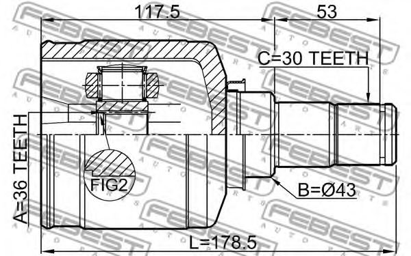 ШРУС FEBEST 0411-CW6LH