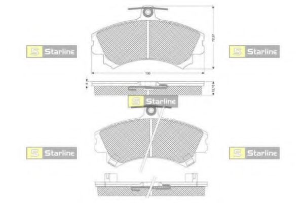 Тормозные колодки STARLINE BD S821P