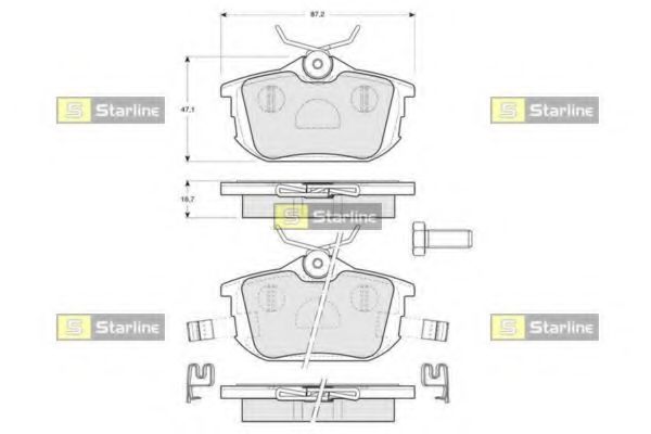 Тормозные колодки STARLINE BD S830P