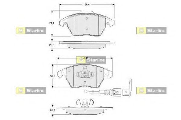 Тормозные колодки STARLINE BD S833P