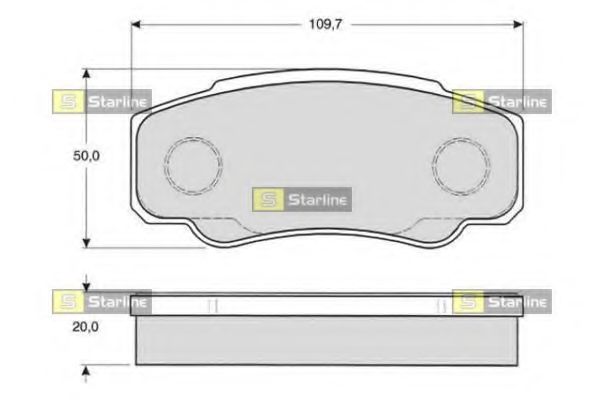 Тормозные колодки STARLINE BD S841P