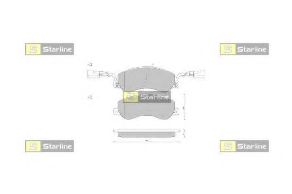 Тормозные колодки STARLINE BD S848P