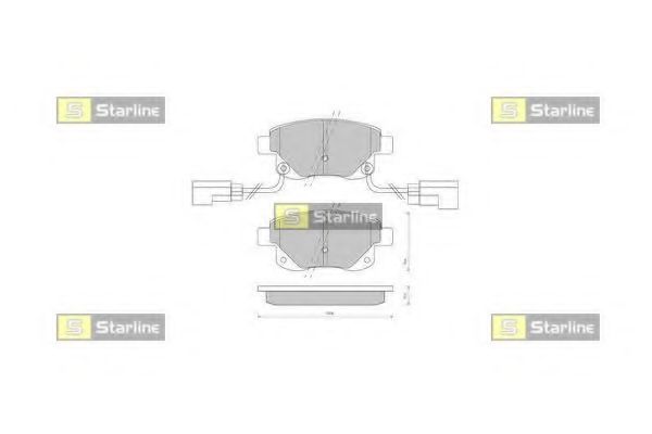 Тормозные колодки STARLINE BD S850P