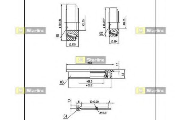 Підшипник маточини STARLINE LO 00523