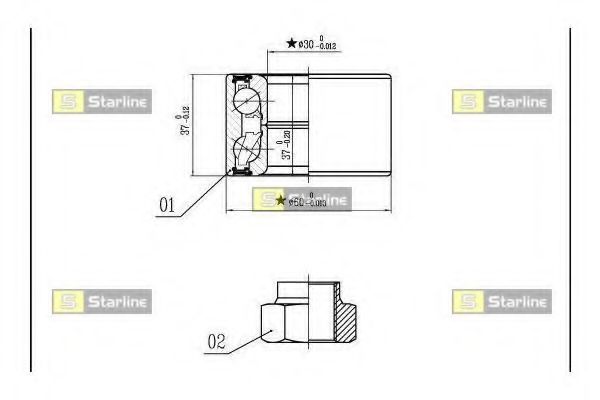 Підшипник маточини STARLINE LO 00559