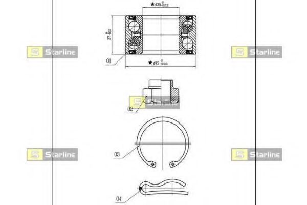 Ступичный подшипник STARLINE LO 00915