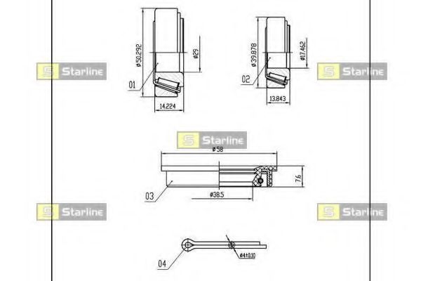 Підшипник маточини STARLINE LO 00944