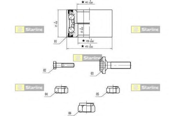 Підшипник маточини STARLINE LO 01355