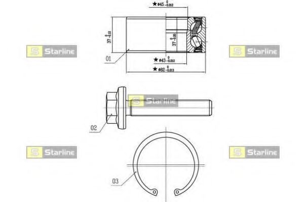 Підшипник маточини STARLINE LO 01356