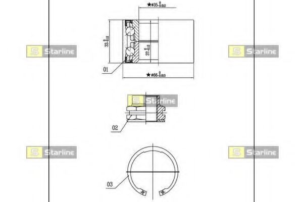 Підшипник маточини STARLINE LO 01401
