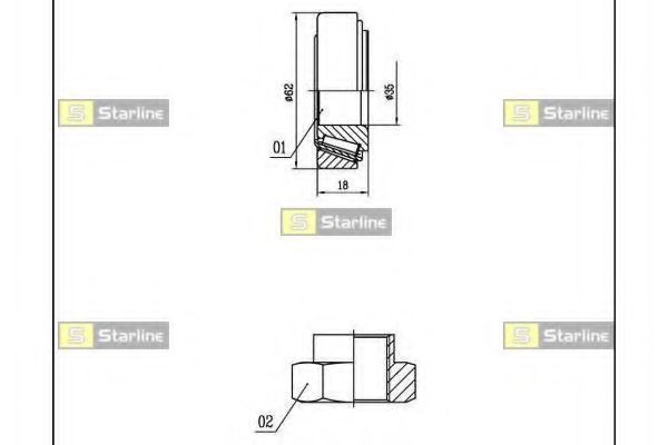 Підшипник маточини STARLINE LO 01431