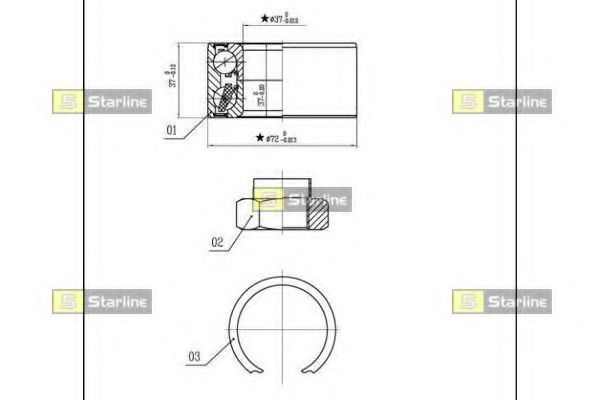 Підшипник маточини STARLINE LO 01439