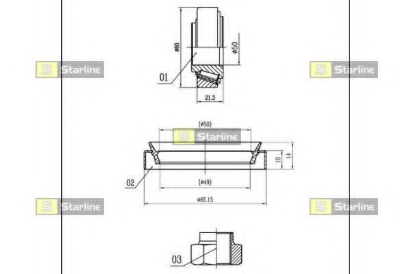 Підшипник маточини STARLINE LO 01444