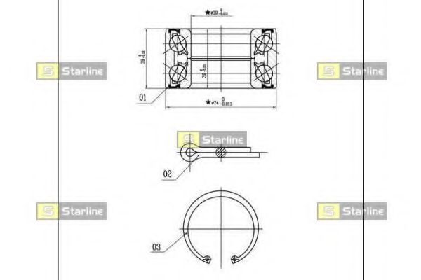 Підшипник маточини STARLINE LO 03410