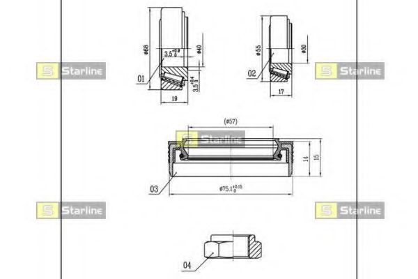 Підшипник маточини STARLINE LO 03429